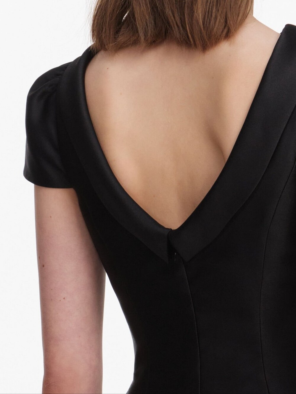 Self Portrait Black Taffeta Collared Mini Dress - Picture 5 of 14